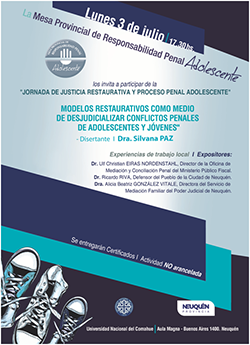 JORNADA DE JUSTICIA RESTAURATIVA Y PROCESO PENAL ADOLESCENTE